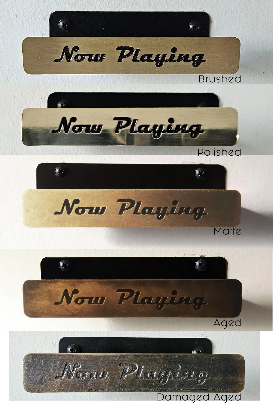 Brass Record Album Display Shelf